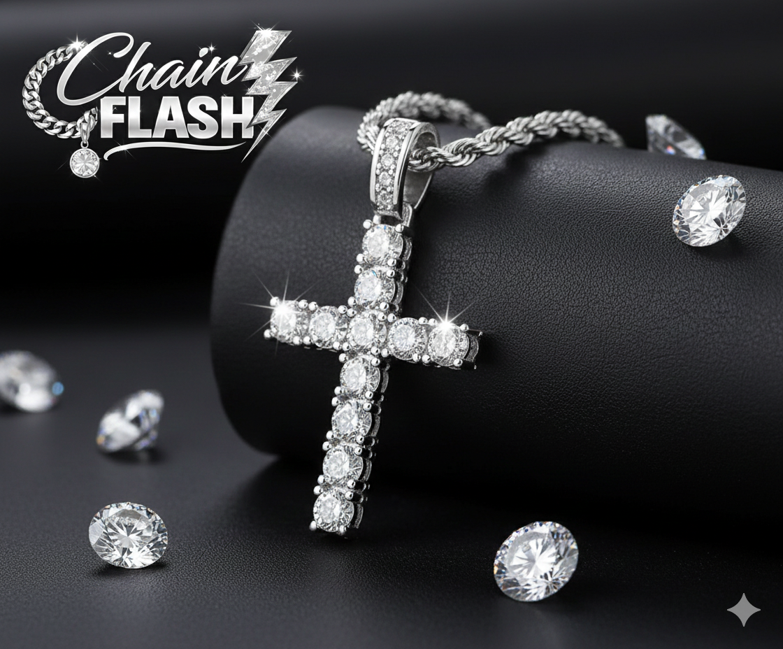 Kreuzkette Iced Out Chain